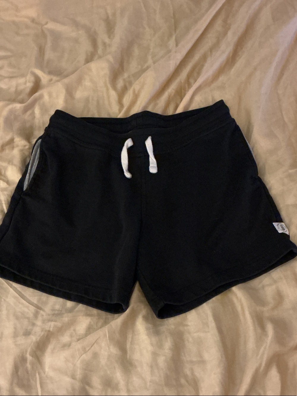 chubbies Black Athletic Drawstring Shorts with White Cord